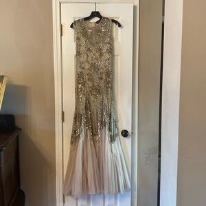 Gorgeous Needle &Thread beaded cream and gold gown